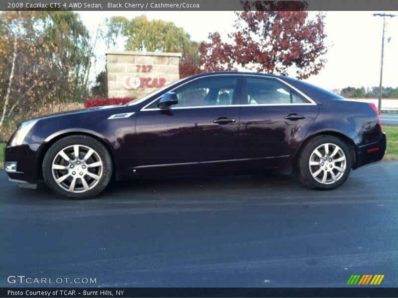 Black Cherry / Cashmere/Cocoa 2008 Cadillac CTS 4 AWD Sedan
