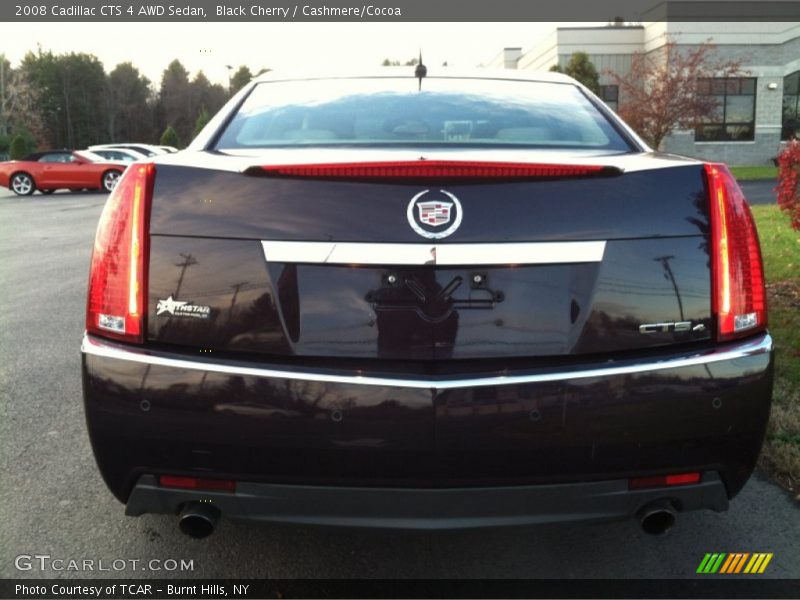 Black Cherry / Cashmere/Cocoa 2008 Cadillac CTS 4 AWD Sedan
