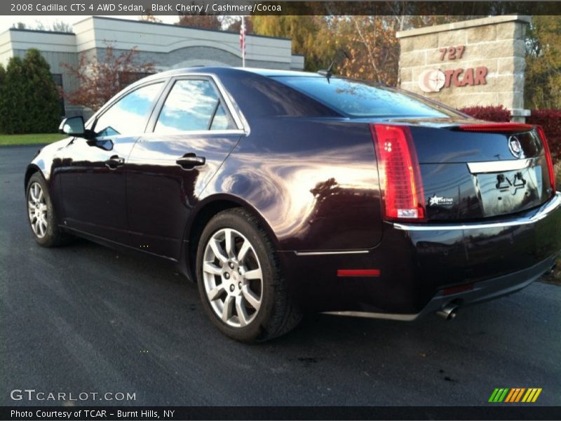 Black Cherry / Cashmere/Cocoa 2008 Cadillac CTS 4 AWD Sedan