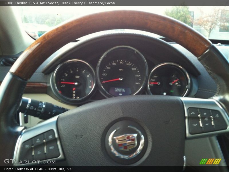 Black Cherry / Cashmere/Cocoa 2008 Cadillac CTS 4 AWD Sedan