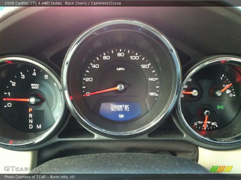 Black Cherry / Cashmere/Cocoa 2008 Cadillac CTS 4 AWD Sedan