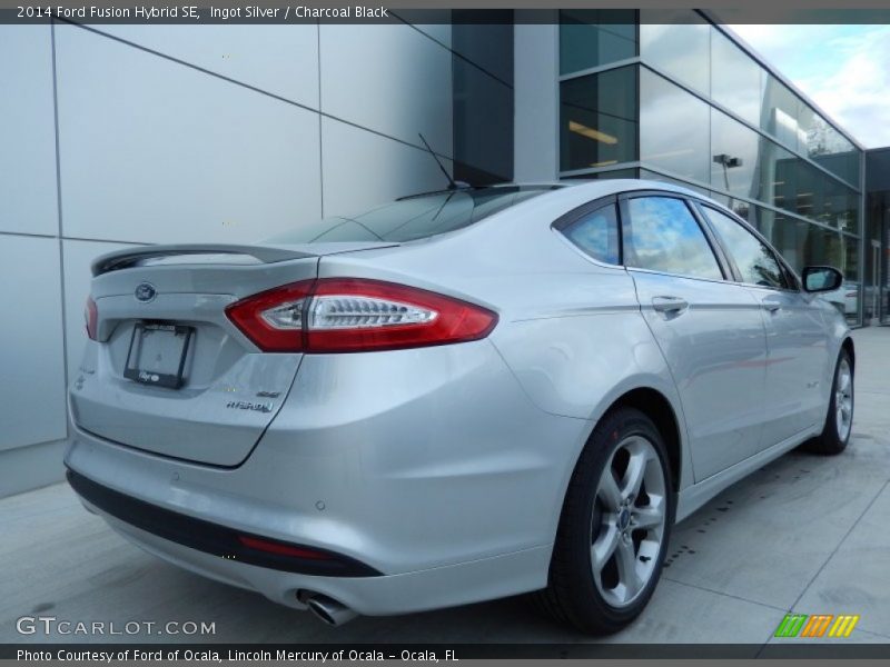 Ingot Silver / Charcoal Black 2014 Ford Fusion Hybrid SE