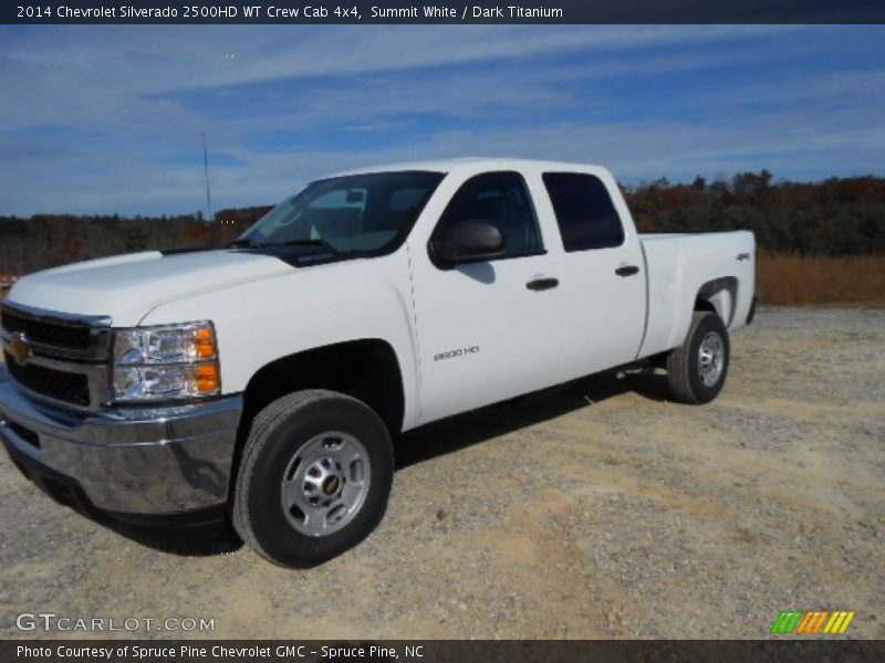 Summit White / Dark Titanium 2014 Chevrolet Silverado 2500HD WT Crew Cab 4x4