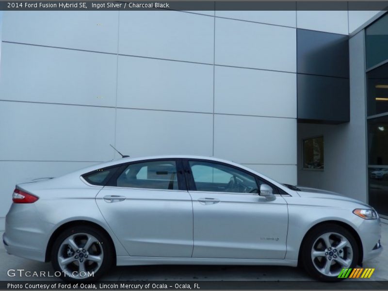 Ingot Silver / Charcoal Black 2014 Ford Fusion Hybrid SE