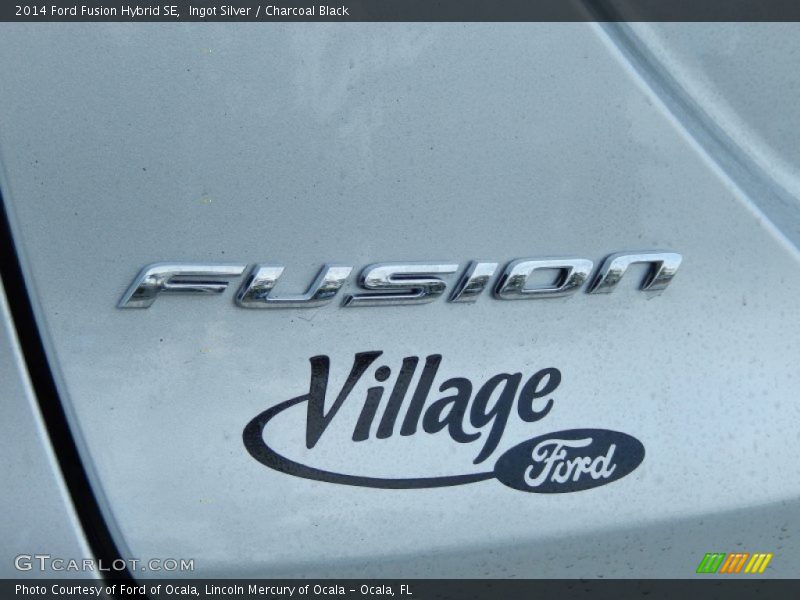Ingot Silver / Charcoal Black 2014 Ford Fusion Hybrid SE