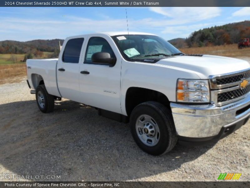 Summit White / Dark Titanium 2014 Chevrolet Silverado 2500HD WT Crew Cab 4x4