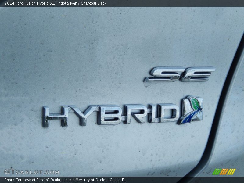 Ingot Silver / Charcoal Black 2014 Ford Fusion Hybrid SE