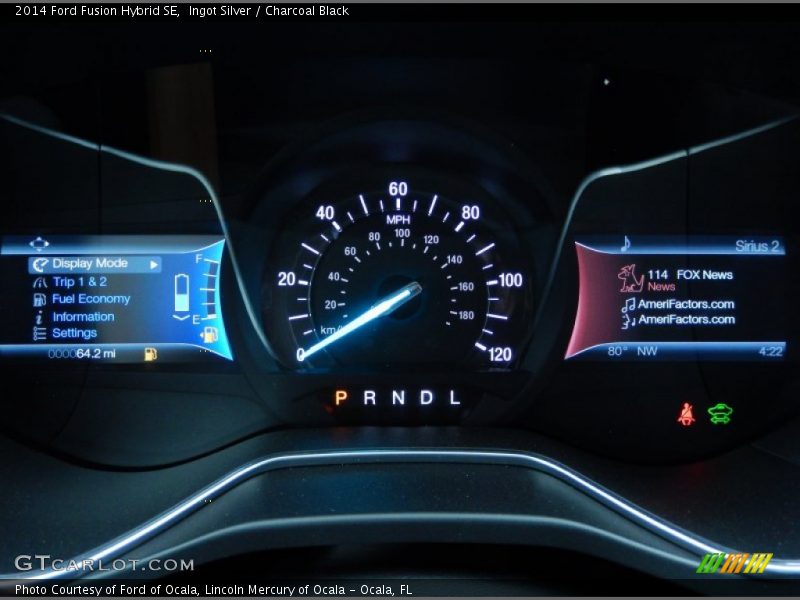 Ingot Silver / Charcoal Black 2014 Ford Fusion Hybrid SE