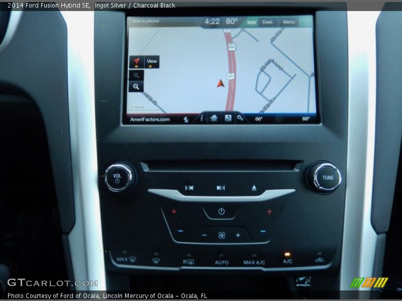 Ingot Silver / Charcoal Black 2014 Ford Fusion Hybrid SE