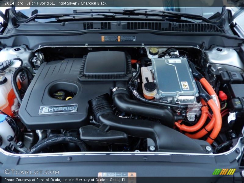 Ingot Silver / Charcoal Black 2014 Ford Fusion Hybrid SE