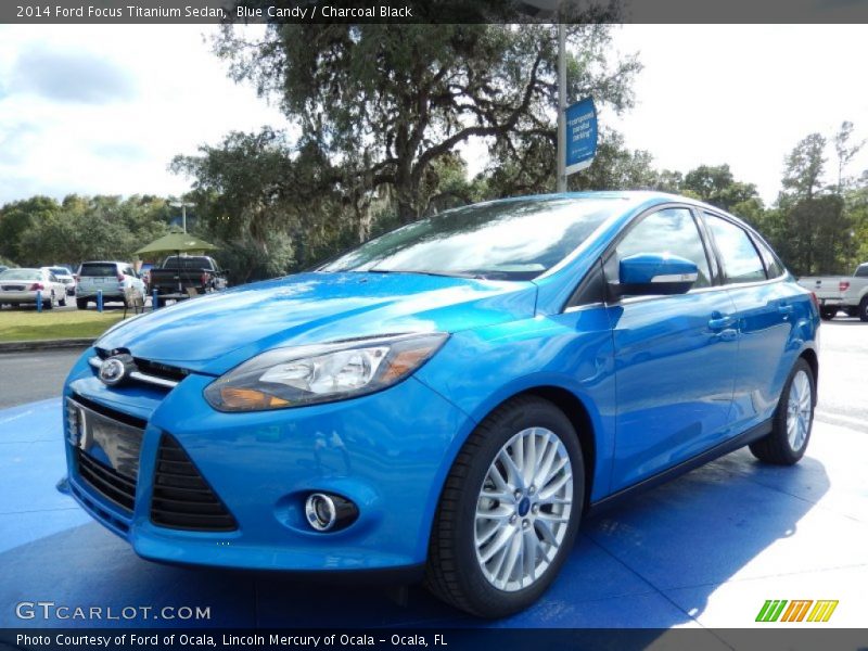 Blue Candy / Charcoal Black 2014 Ford Focus Titanium Sedan
