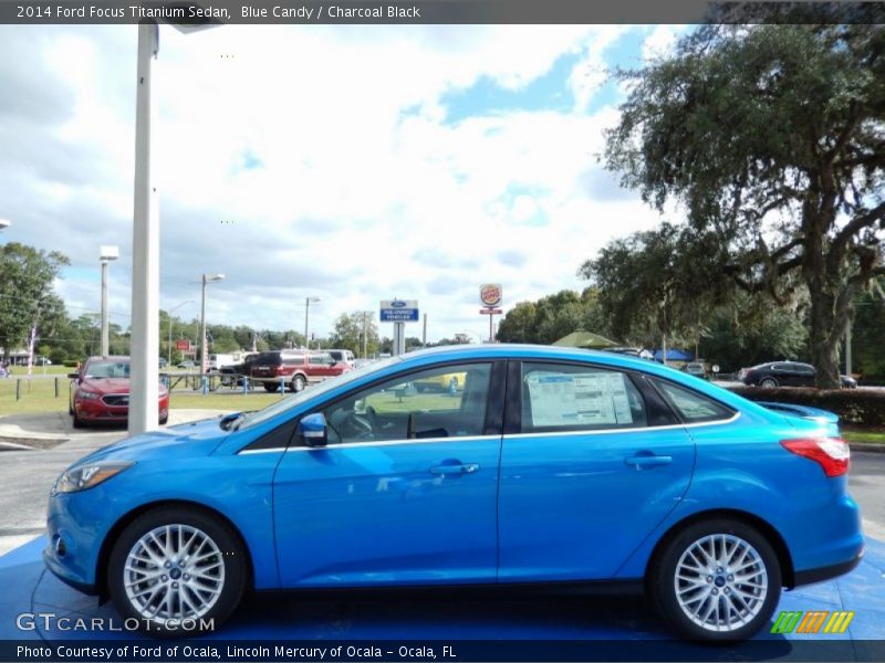 Blue Candy / Charcoal Black 2014 Ford Focus Titanium Sedan