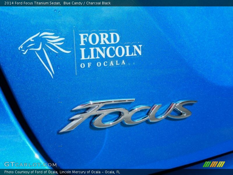 Blue Candy / Charcoal Black 2014 Ford Focus Titanium Sedan