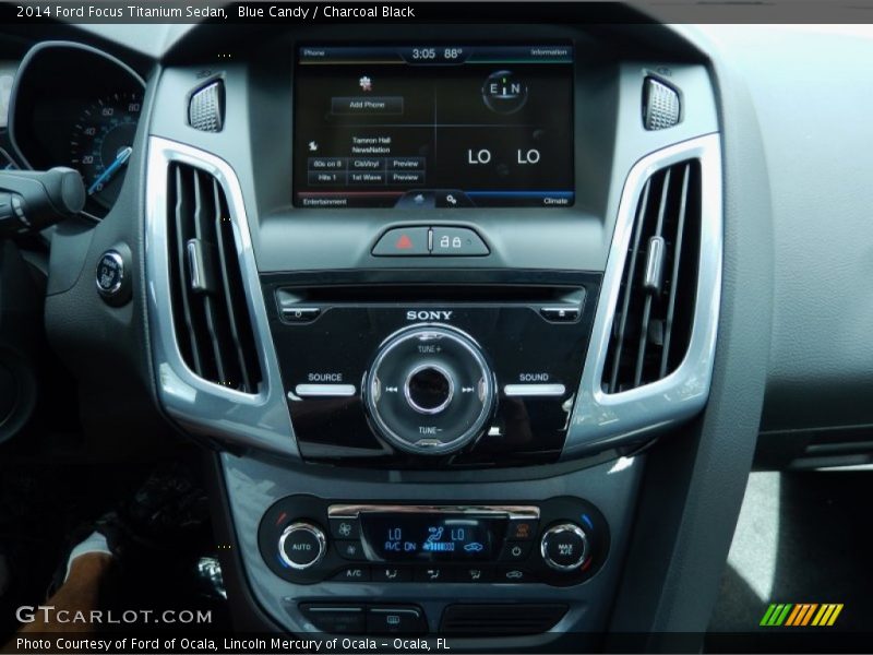 Blue Candy / Charcoal Black 2014 Ford Focus Titanium Sedan