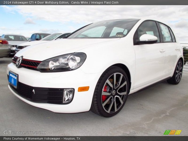 Candy White / Intelagos Plaid Cloth 2014 Volkswagen GTI 4 Door Wolfsburg Edition