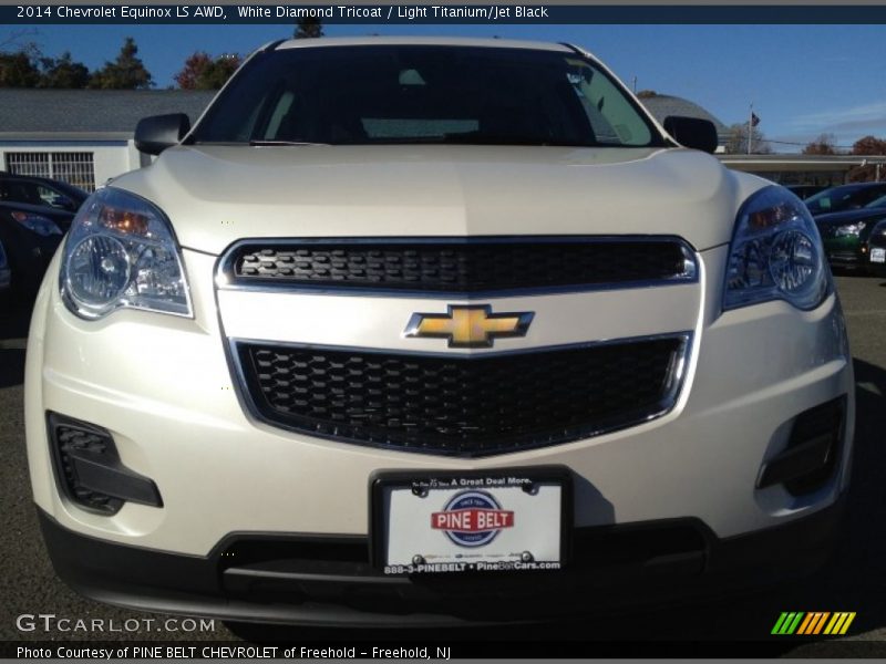 White Diamond Tricoat / Light Titanium/Jet Black 2014 Chevrolet Equinox LS AWD