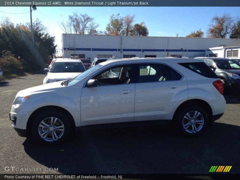 White Diamond Tricoat / Light Titanium/Jet Black 2014 Chevrolet Equinox LS AWD