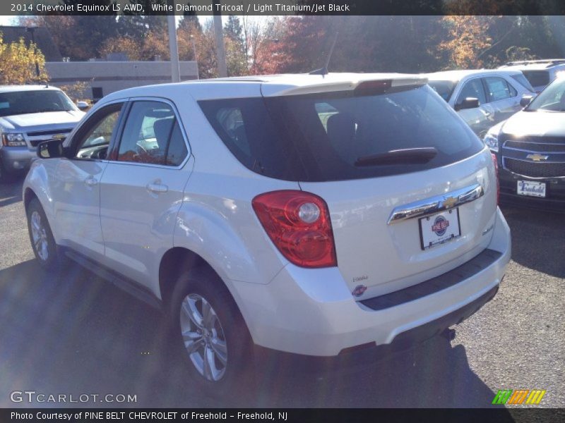 White Diamond Tricoat / Light Titanium/Jet Black 2014 Chevrolet Equinox LS AWD