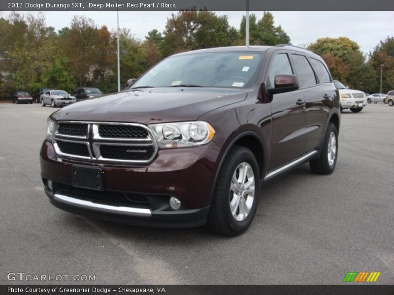 Deep Molten Red Pearl / Black 2012 Dodge Durango SXT