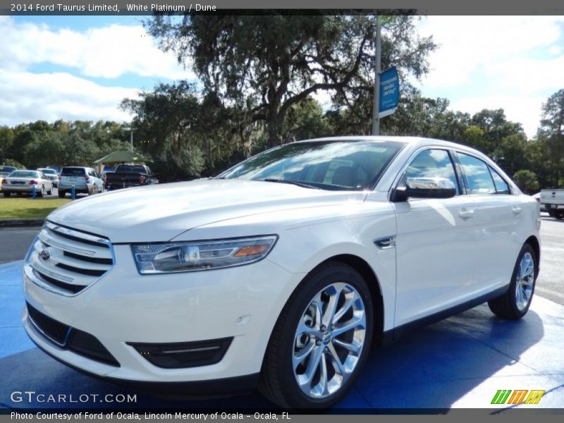 White Platinum / Dune 2014 Ford Taurus Limited