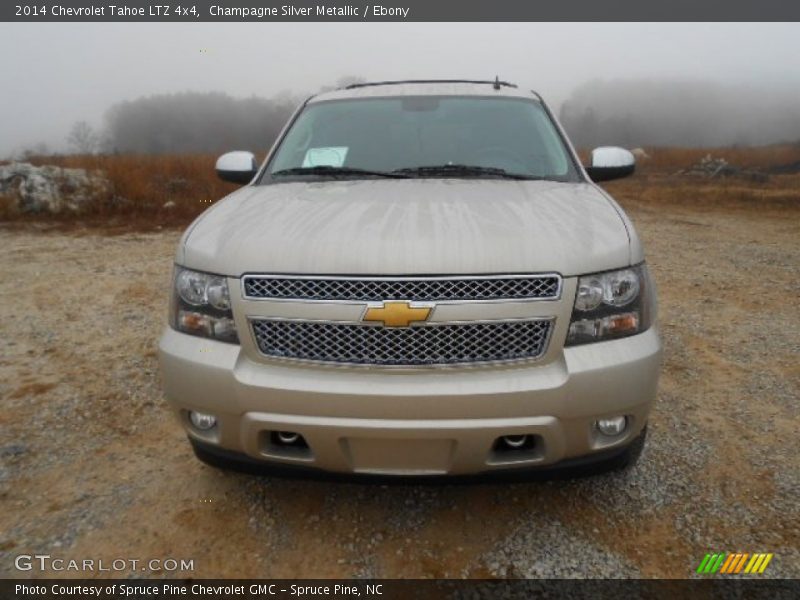 Champagne Silver Metallic / Ebony 2014 Chevrolet Tahoe LTZ 4x4