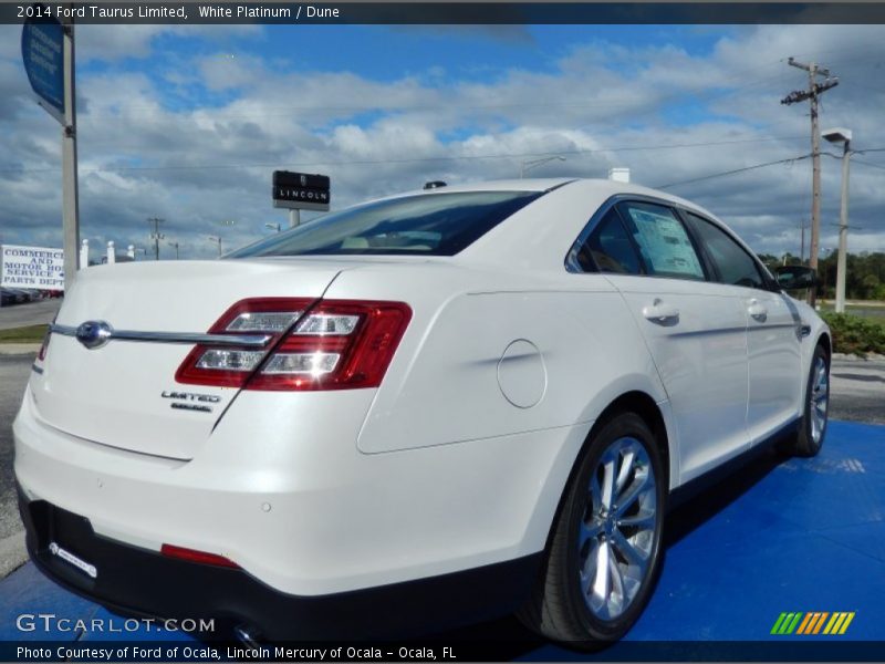 White Platinum / Dune 2014 Ford Taurus Limited