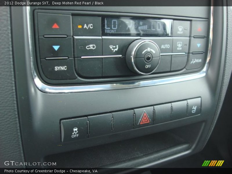 Deep Molten Red Pearl / Black 2012 Dodge Durango SXT
