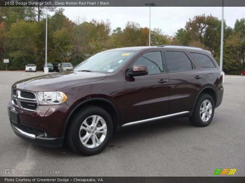 Deep Molten Red Pearl / Black 2012 Dodge Durango SXT