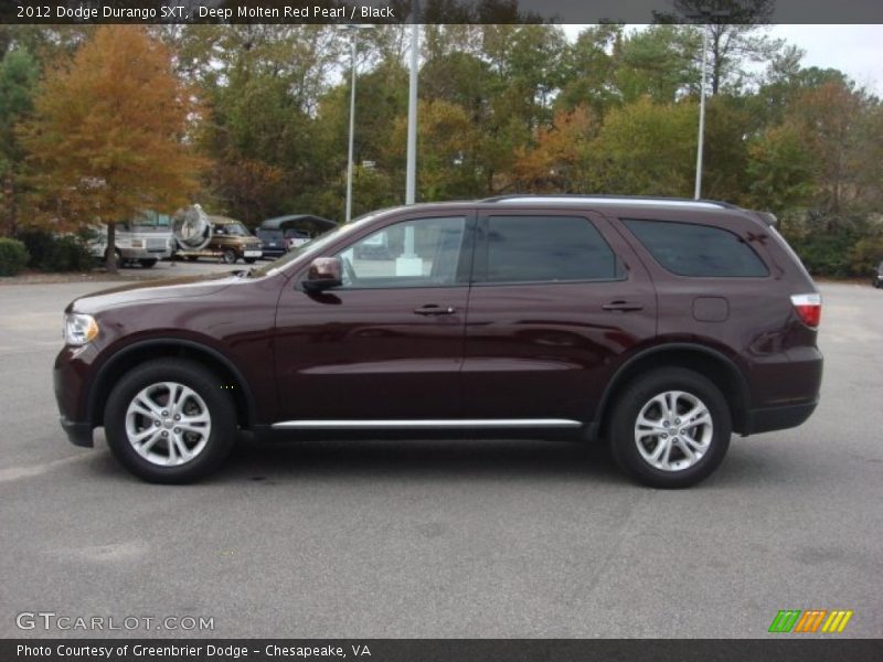 Deep Molten Red Pearl / Black 2012 Dodge Durango SXT