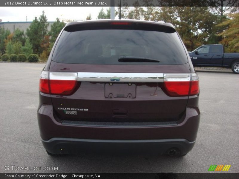 Deep Molten Red Pearl / Black 2012 Dodge Durango SXT