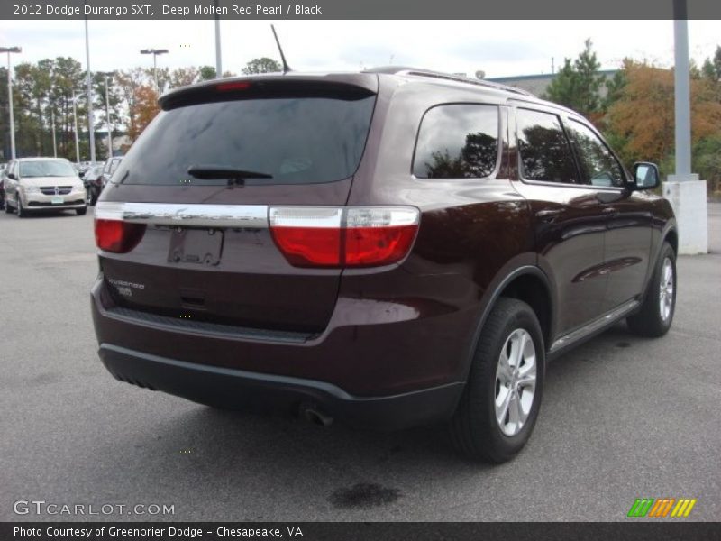 Deep Molten Red Pearl / Black 2012 Dodge Durango SXT