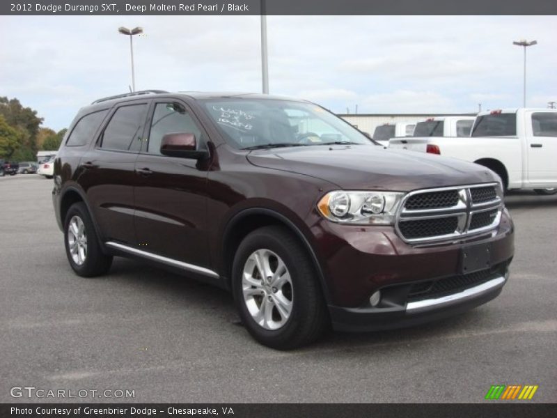 Deep Molten Red Pearl / Black 2012 Dodge Durango SXT