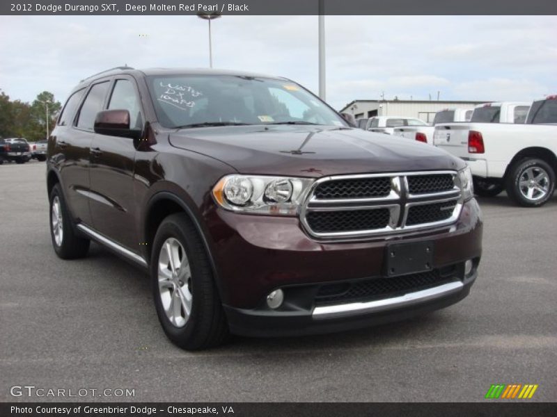 Deep Molten Red Pearl / Black 2012 Dodge Durango SXT