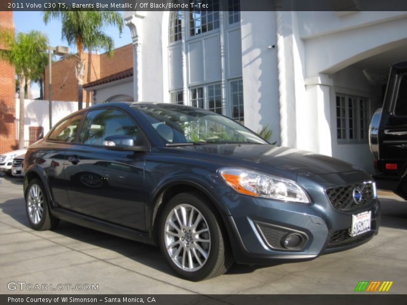 Barents Blue Metallic / Off Black/Blonde T-Tec 2011 Volvo C30 T5