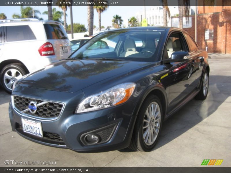 Barents Blue Metallic / Off Black/Blonde T-Tec 2011 Volvo C30 T5