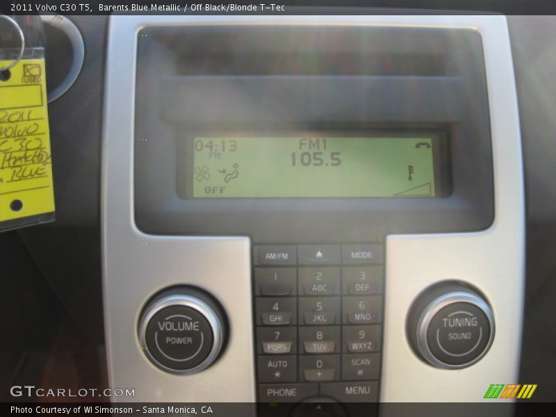 Barents Blue Metallic / Off Black/Blonde T-Tec 2011 Volvo C30 T5