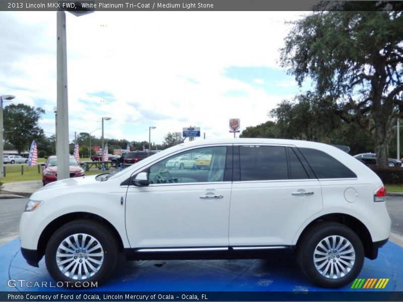 White Platinum Tri-Coat / Medium Light Stone 2013 Lincoln MKX FWD