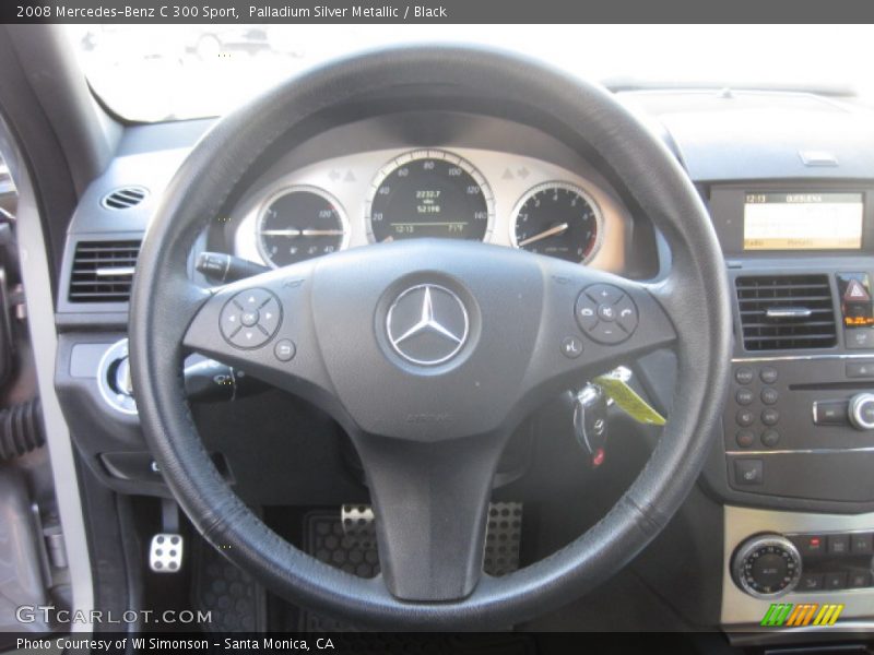 Palladium Silver Metallic / Black 2008 Mercedes-Benz C 300 Sport