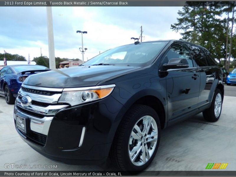 Tuxedo Black Metallic / Sienna/Charcoal Black 2013 Ford Edge Limited