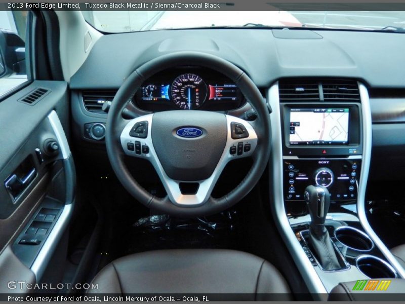 Tuxedo Black Metallic / Sienna/Charcoal Black 2013 Ford Edge Limited