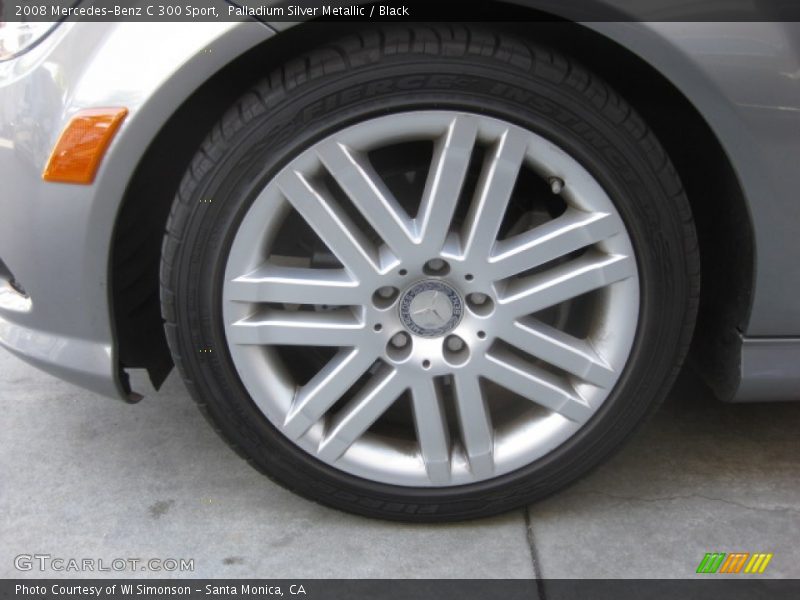 Palladium Silver Metallic / Black 2008 Mercedes-Benz C 300 Sport