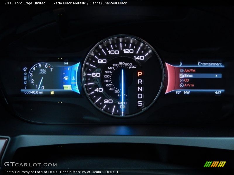 Tuxedo Black Metallic / Sienna/Charcoal Black 2013 Ford Edge Limited