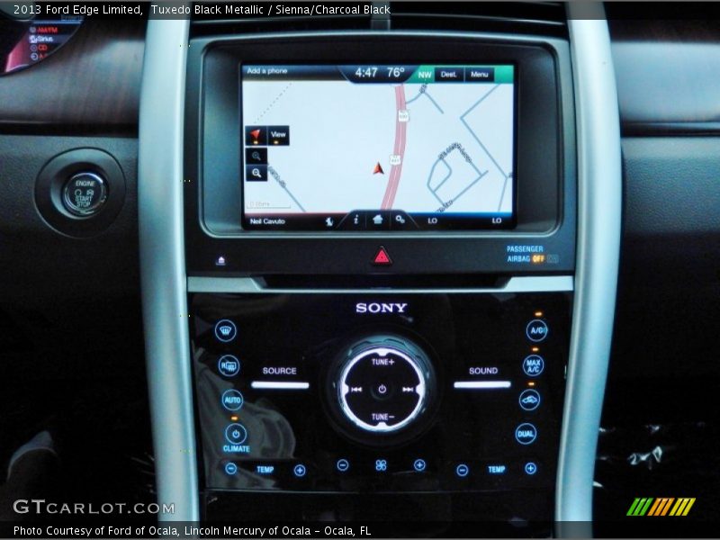 Tuxedo Black Metallic / Sienna/Charcoal Black 2013 Ford Edge Limited