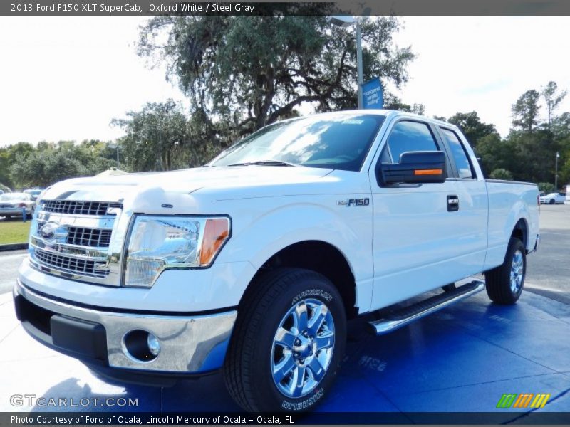 Oxford White / Steel Gray 2013 Ford F150 XLT SuperCab