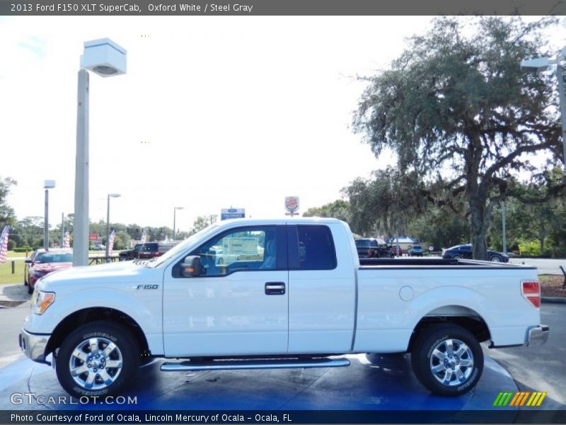 Oxford White / Steel Gray 2013 Ford F150 XLT SuperCab