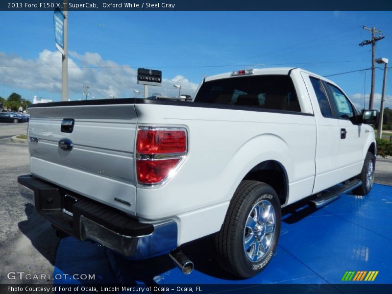 Oxford White / Steel Gray 2013 Ford F150 XLT SuperCab