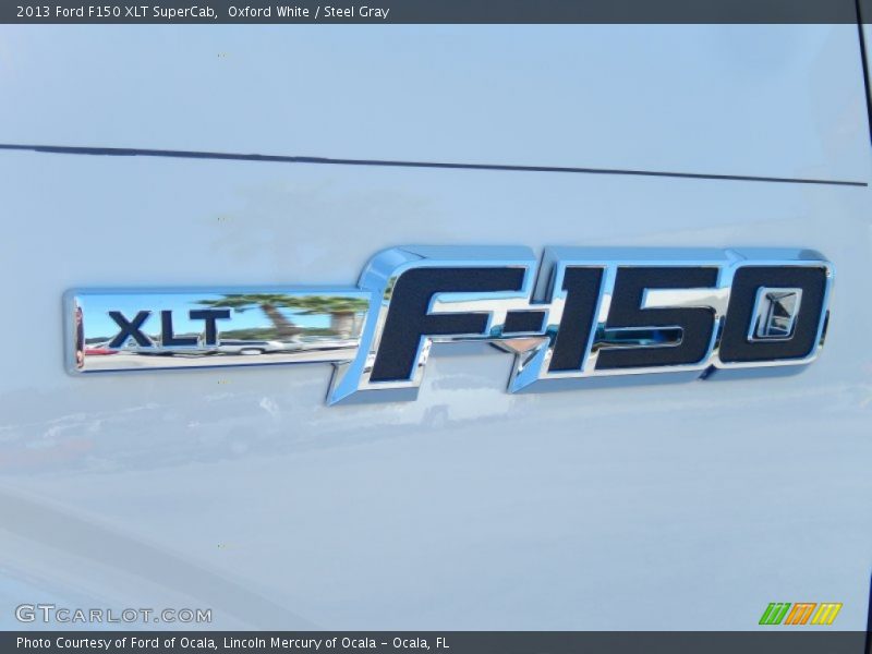 Oxford White / Steel Gray 2013 Ford F150 XLT SuperCab