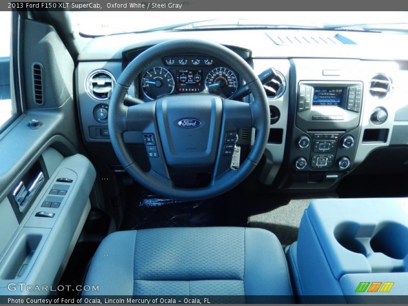 Oxford White / Steel Gray 2013 Ford F150 XLT SuperCab