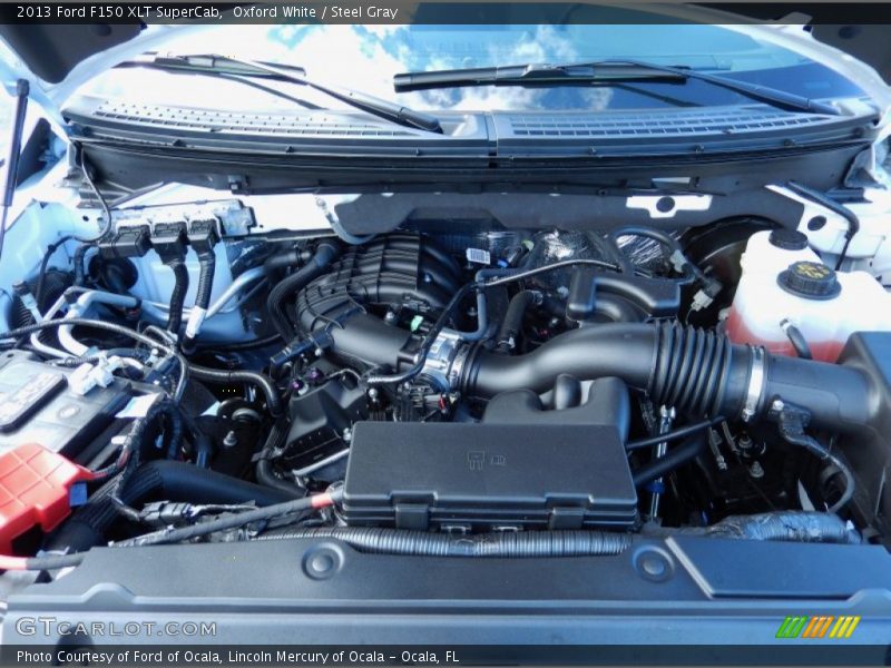 Oxford White / Steel Gray 2013 Ford F150 XLT SuperCab