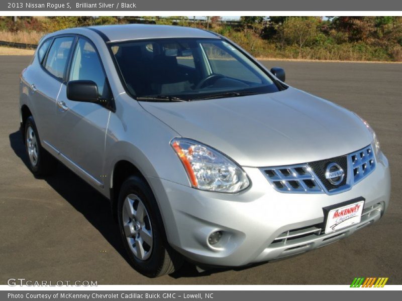 Brilliant Silver / Black 2013 Nissan Rogue S